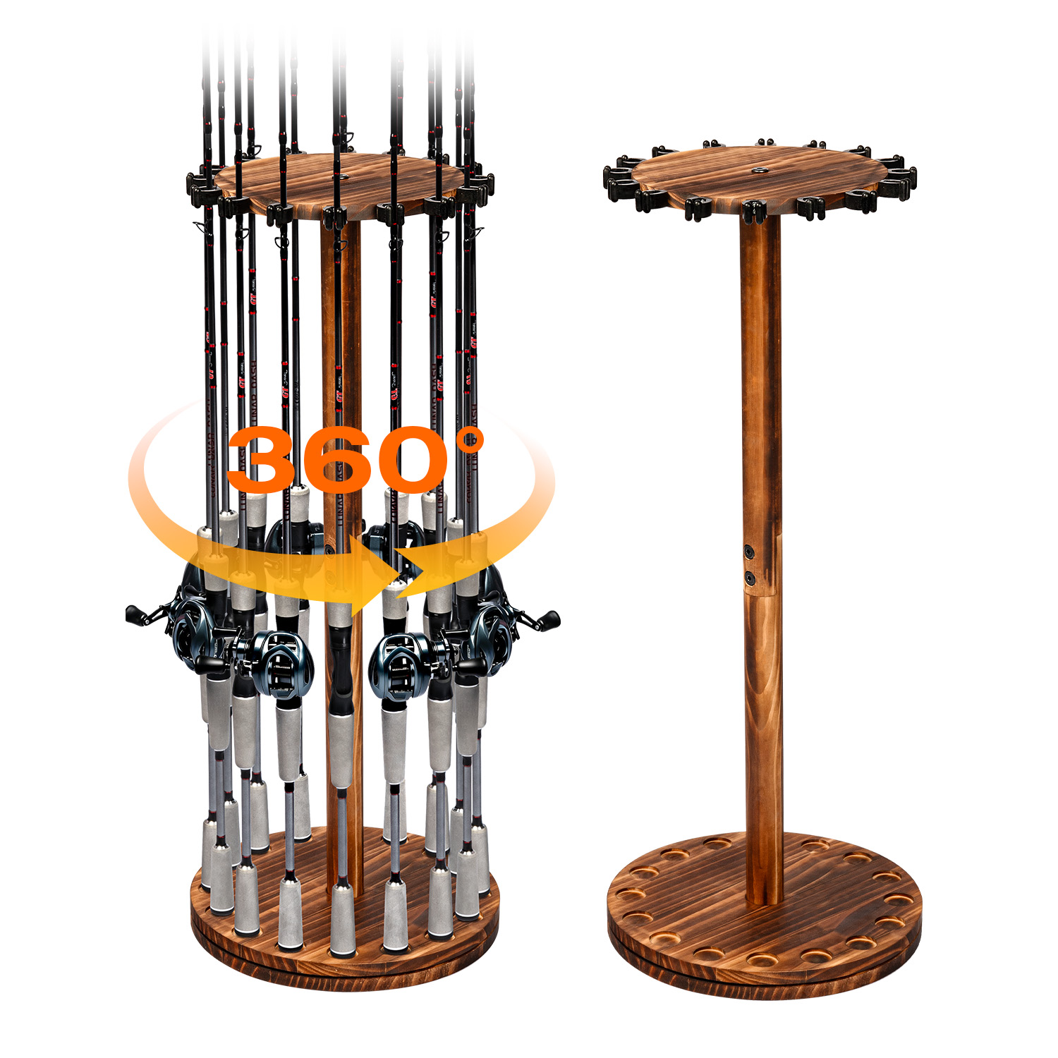 Fishing Equipment Organizer - Круглая вращающаяся подставка для удочек из