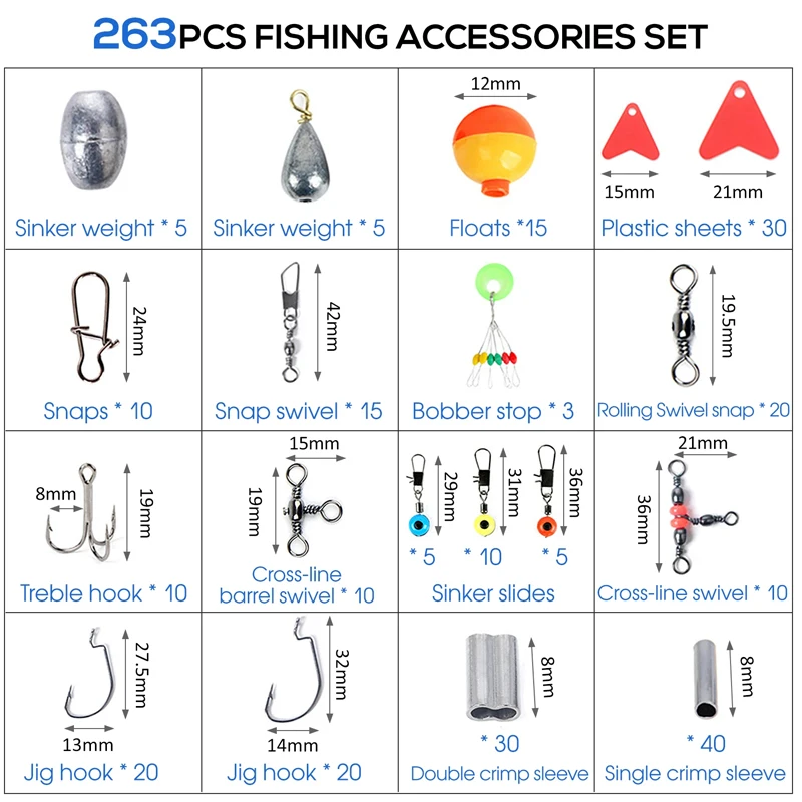 263 шт., набор аксессуаров для – обзор и цена Fishing Equipment Organizer
