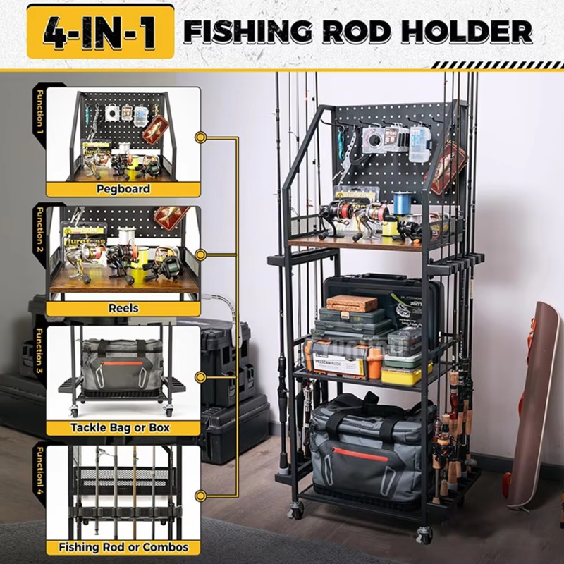 Полка для хранения рыболовных  – обзор и цена Fishing Equipment Rod
